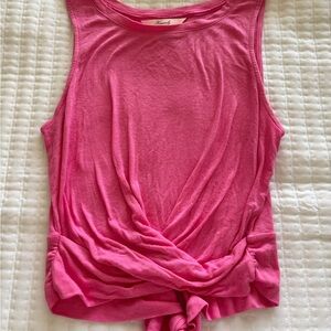 Women's Pink Twist-Front Tank Top